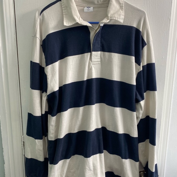 Striped Long Sleeve Rugby Shirt - Picture 1 of 3